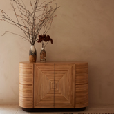 Styled Panama Buffet in living room
